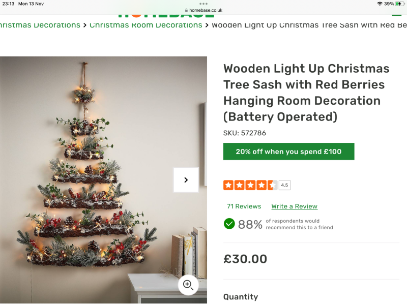 Making the house Christmassy without a tree