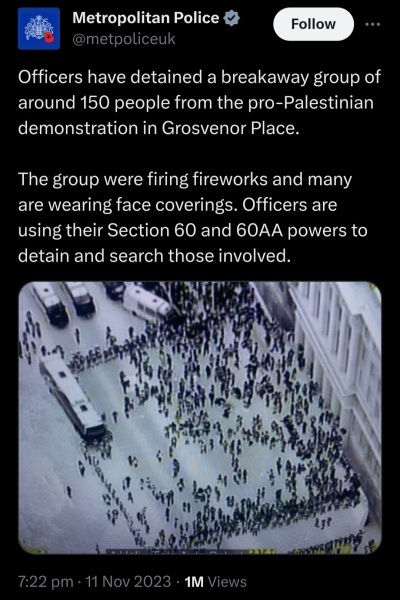 Placards from antisemitic marches in London