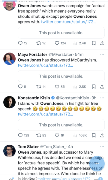 Owen Jones comes out fighting for "Actual Free Speech"