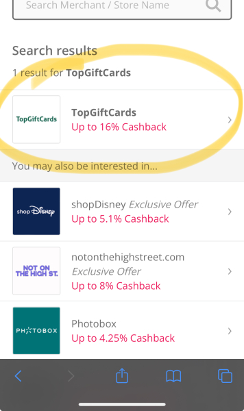 Cash back sites