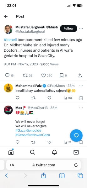 Israel has bombed the front of a hospital / 2