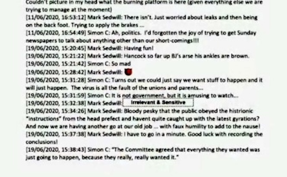 Dominic Cummings Covid evidence