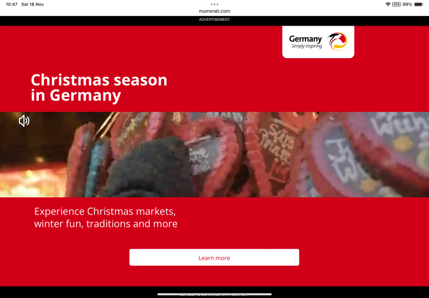 Another advert covering screen.