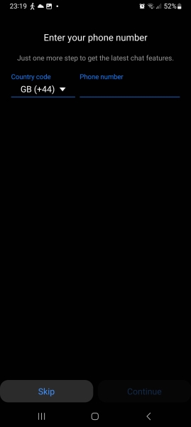 Redirected to page asking for my phone number?