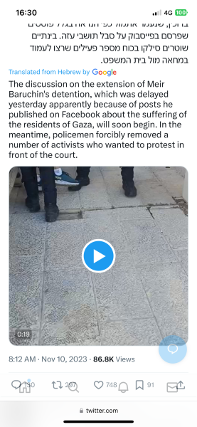 Speech of freedom in Israel