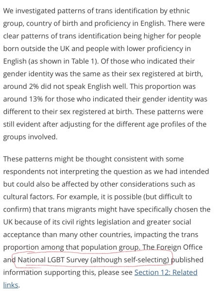 Update on research into gender identity data in Census 2021 - ONS says no issues found