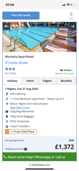 To think no you can’t get a naice family holiday for around £2k