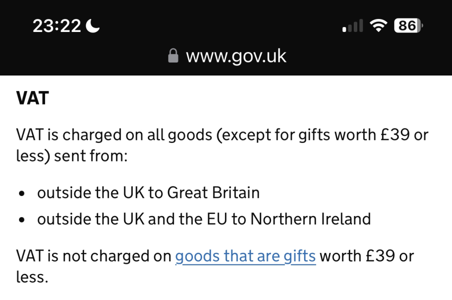 Redbubble and Customs Charge