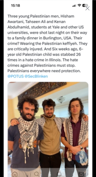 Palestinian college students shot in the US