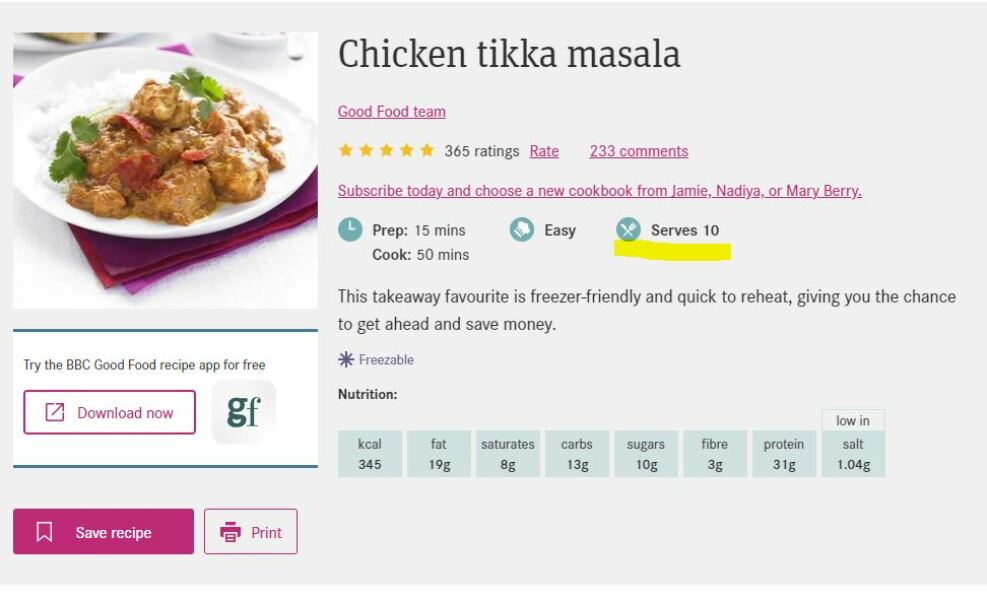 School cookery, very expensive