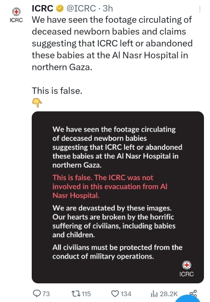 Mainly about Al Shifa [bombed front of hospital 3]