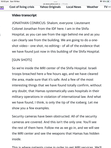 Israel has bombed the front of a hospital / 2