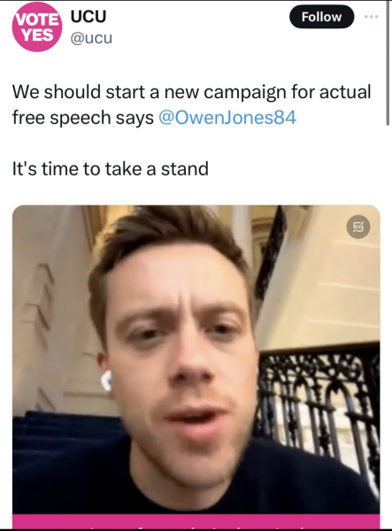 Owen Jones comes out fighting for "Actual Free Speech"