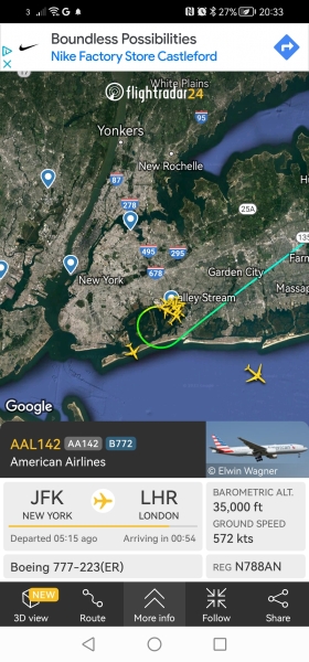 Can you see Manhattan from an LHR flight to JFK?