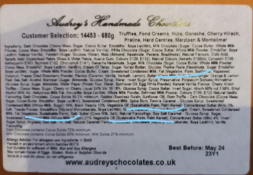 Best chocolate for Xmas : which brands preferably no palm oil