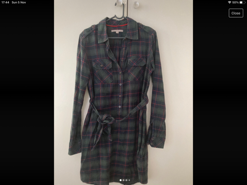 Winter shirt dress