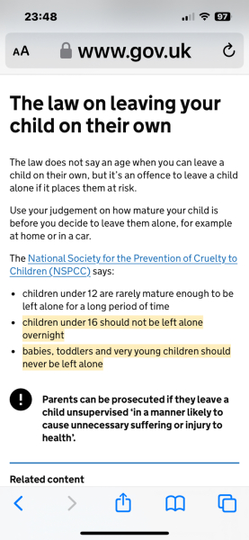 Leaving 15 year old at home