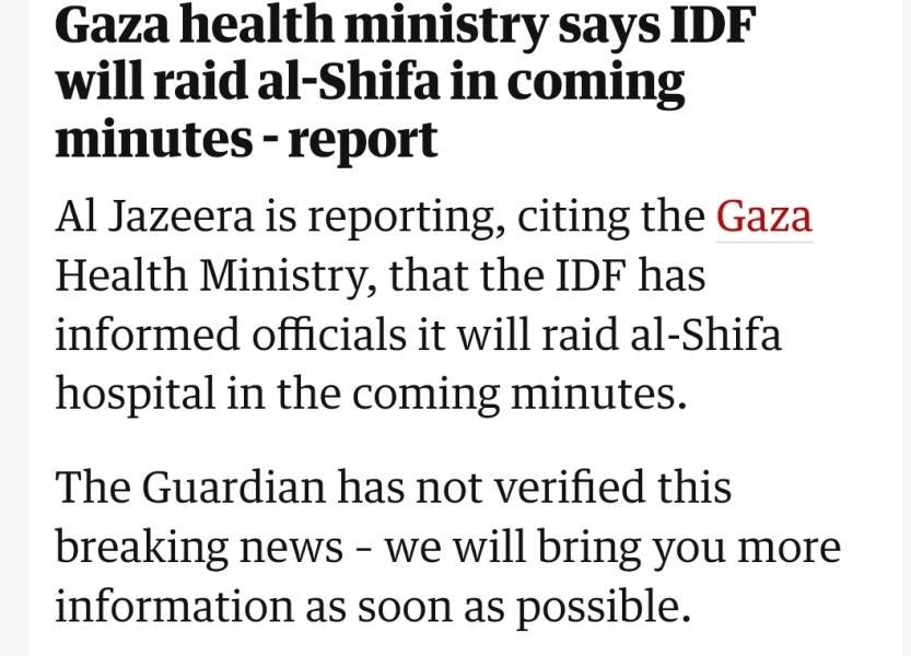 Israel has bombed the front of a hospital