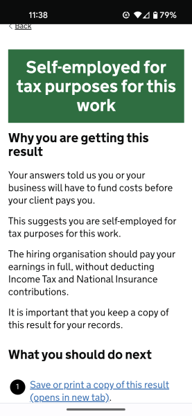 Employed for tax purposes - sick pay?