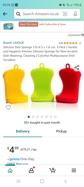 Husband doesn't like touching a dish cloth