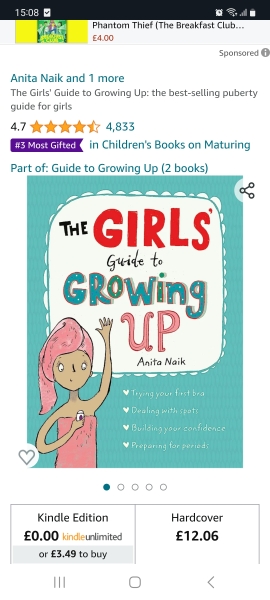 To ask you to recommend a book about puberty?