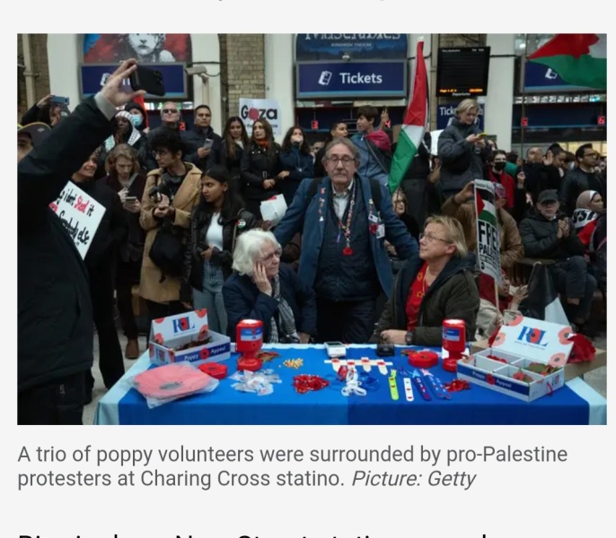 Placards from antisemitic marches in London