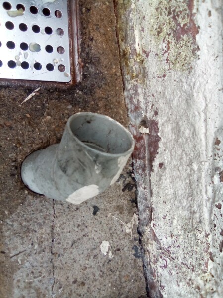 Outside kitchen drain