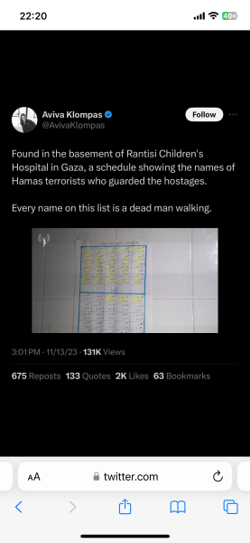 Israel has bombed the front of a hospital