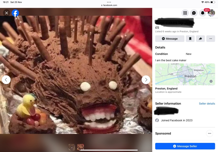 This Marketplace cake seller can’t be real surely?