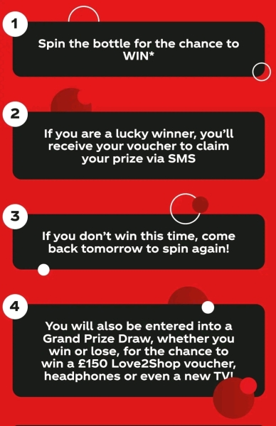 Coca cola spin the bottle free giftcards & prizes!