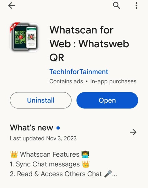To read my daughter's WhatsApp messages