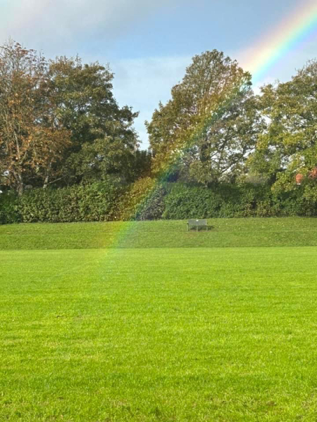 I saw the end of a rainbow!  It was right by me!