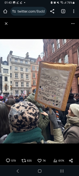Shocked by the racist signs at marches