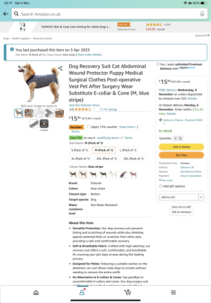 KCC getting spayed.  Surgery suit recs pls (and any recovery tips)