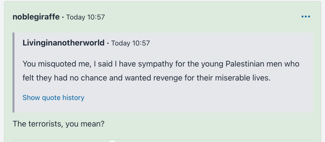 10/7 Denial - TRIGGER WARNING