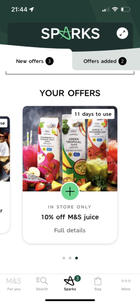 Do I win the prize for the worst freebie ever on sparks card?