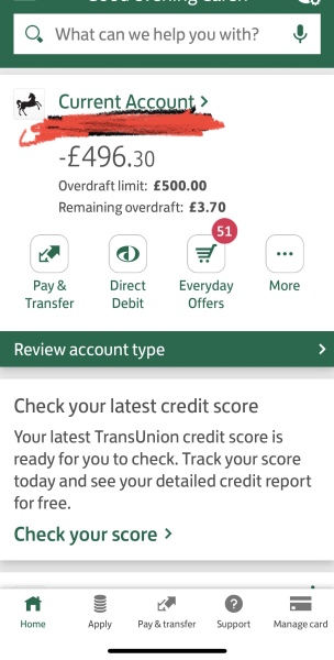My bank balance is £3.70 any words of encouragement welcome!