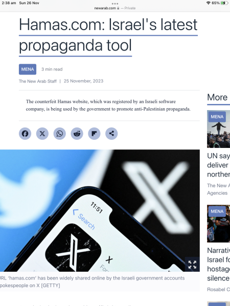 Be aware of misinformation seen regarding Palestine