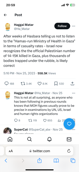 6500 Dead: "Creating a severe humanitarian crisis is a necessary means to achieve the goal. Gaza will become a place where no human being can exist" Israeli Military Official