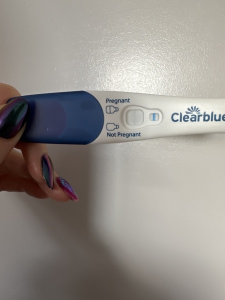 Faint positive 10DPO