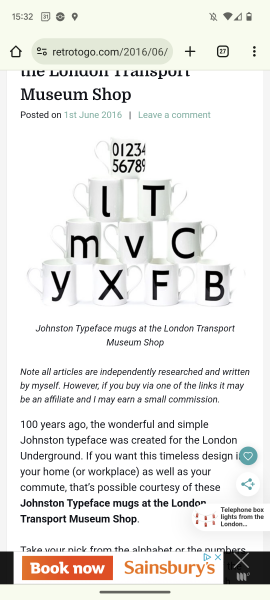 ... To ask if you have a London Underground letter mug from 2016