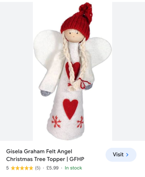 I'm after a new tree topper, where's yours from?