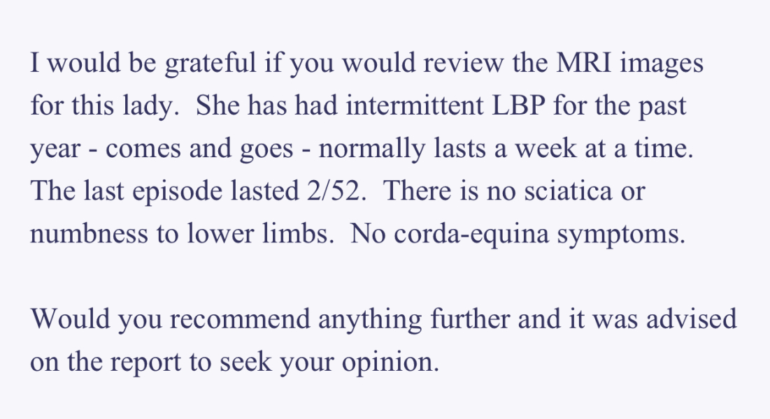 Does anyone know medical jargon and spines and can decipher my MRI?