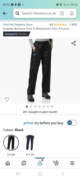 Waterproof hiking trousers