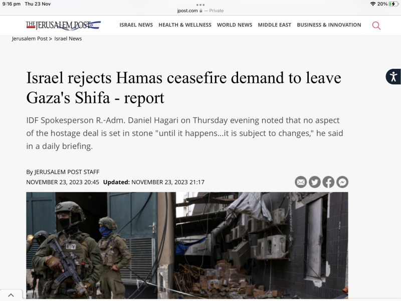 Israel has bombed the front of a hospital / 2