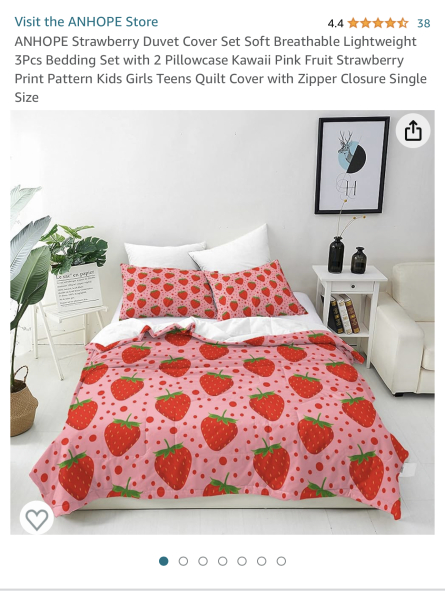 Please help me find some strawberry bedding for my ASD dd?