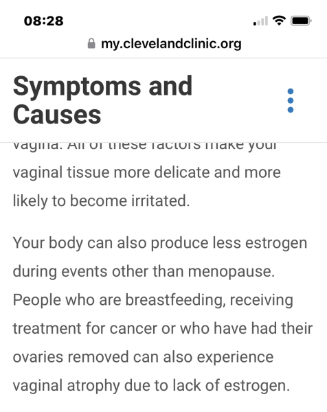 People with cancer treatment get vaginal atrophy
