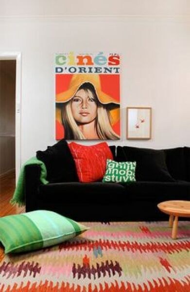 Toning down grey sofa