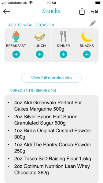 Creating a low cal biscuit or cake recipe
