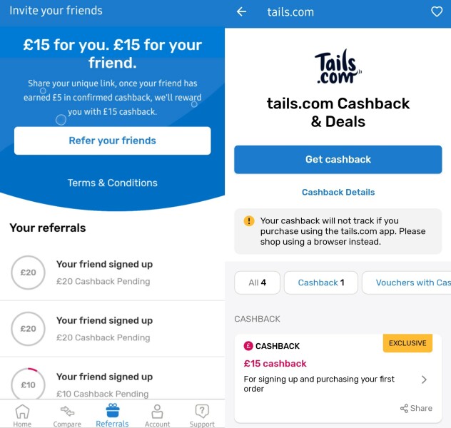 £30 FREE when you join tails (dog food subscription) from little as £2-3